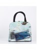 Oil Painting Insulated Lunch Bag with Zip Closure and Outside Pocket